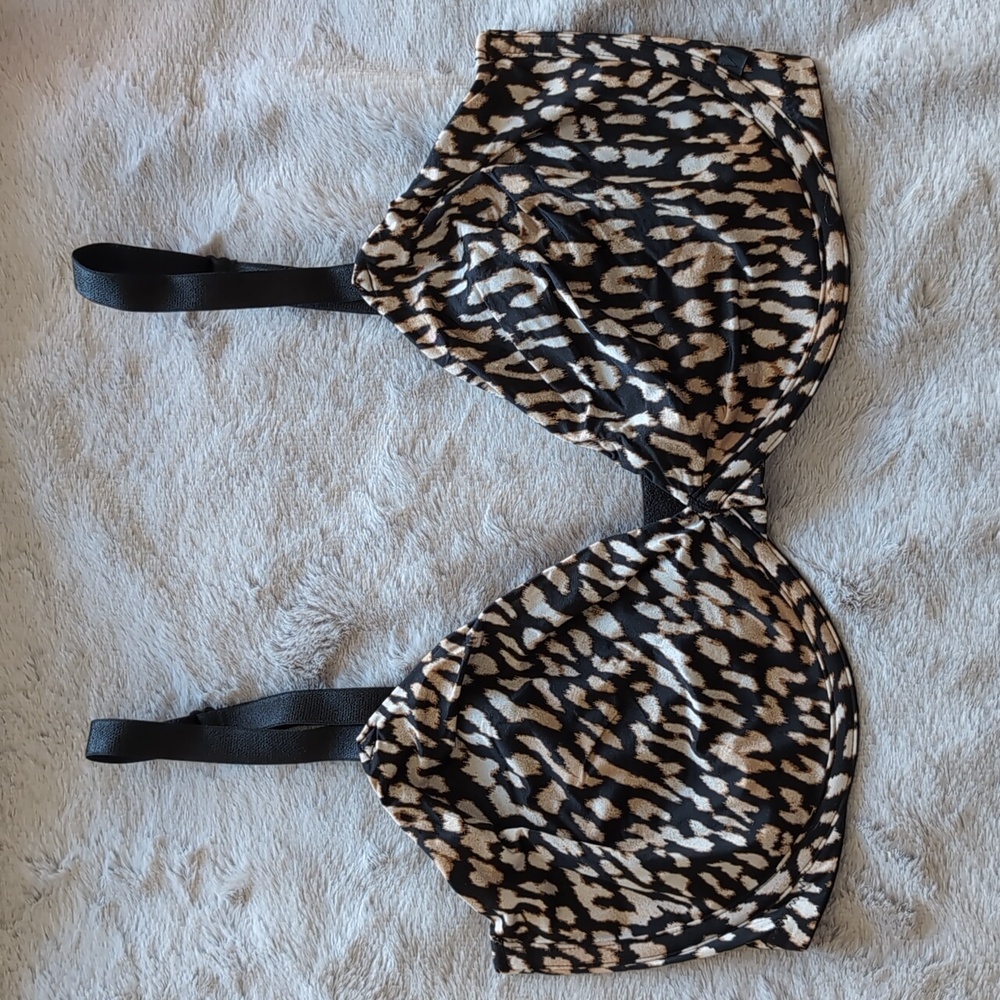 Victoria's Secret Leopard Print Bra - Black and Tan